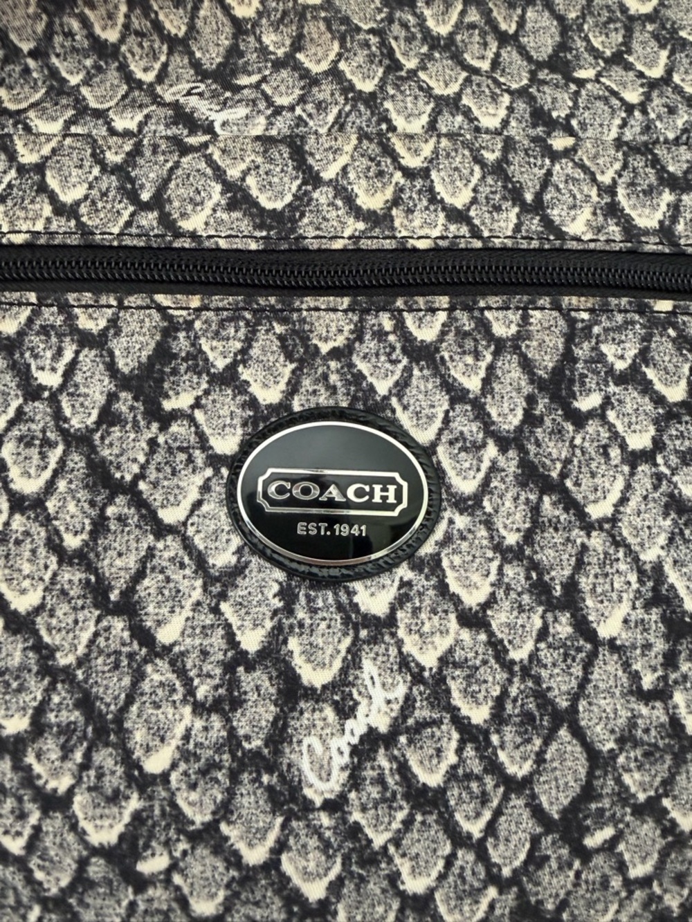 Coach Snake-Print Nylon Crossbody Bag - Picture 9 of 15